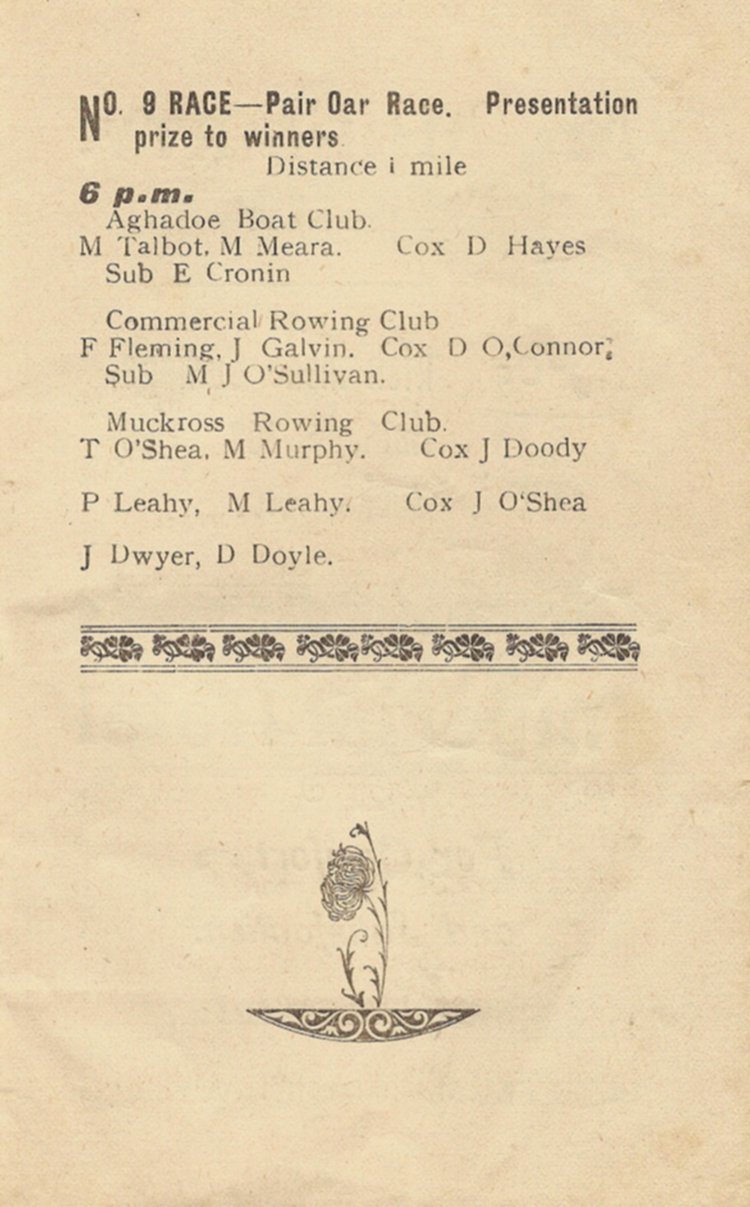 Programme 1922