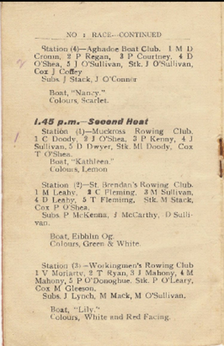 Programme 1922