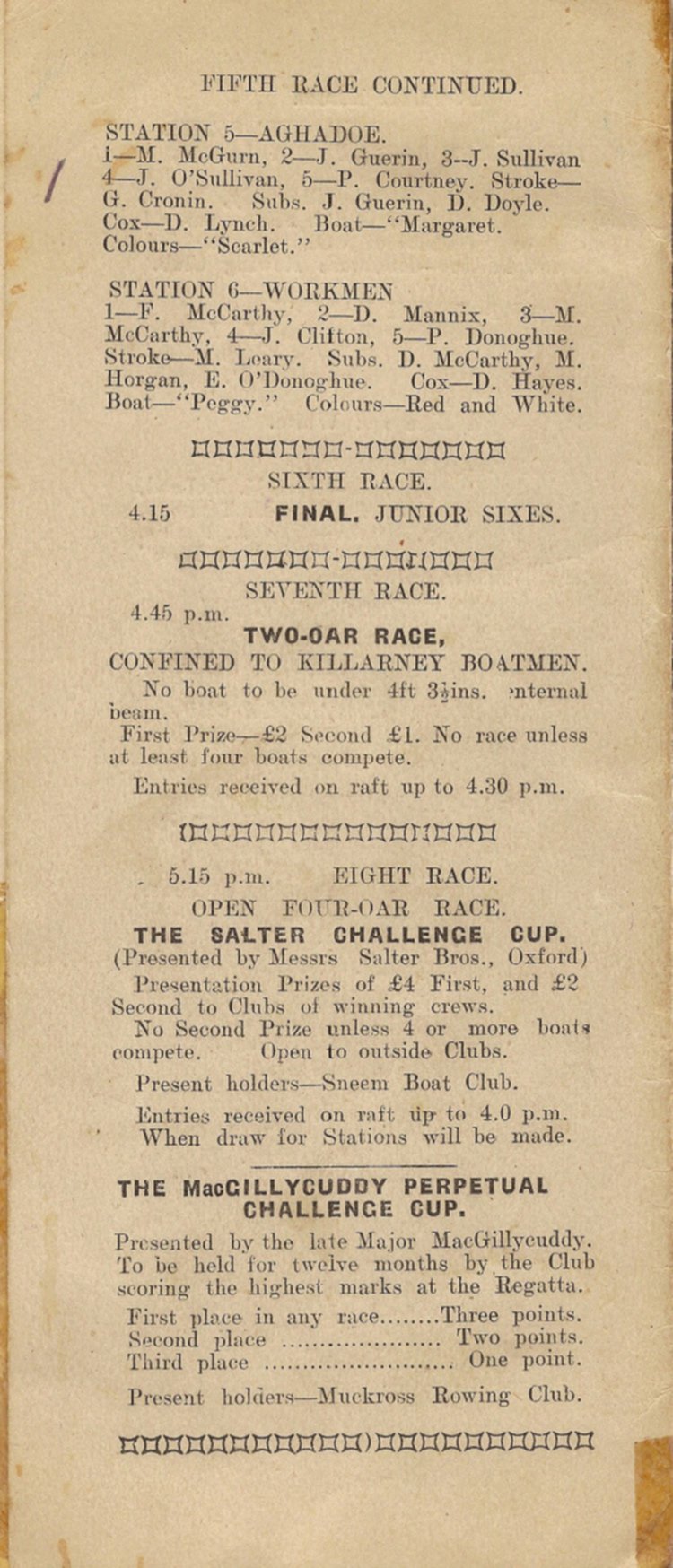 Programme 1933