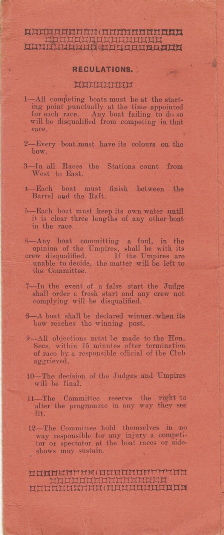 Programme 1935