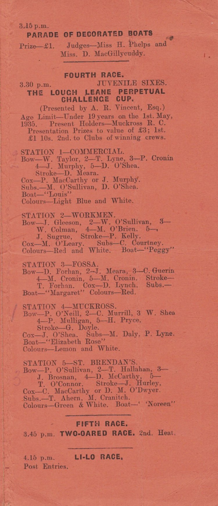 Programme 1935