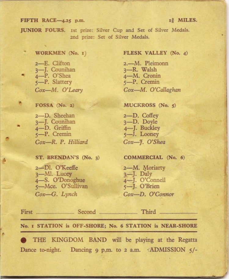 Programme 1954