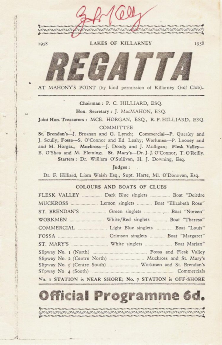 Programme 1958