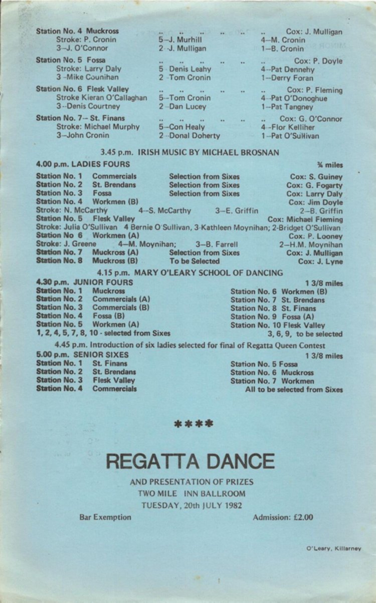 Programme 1982