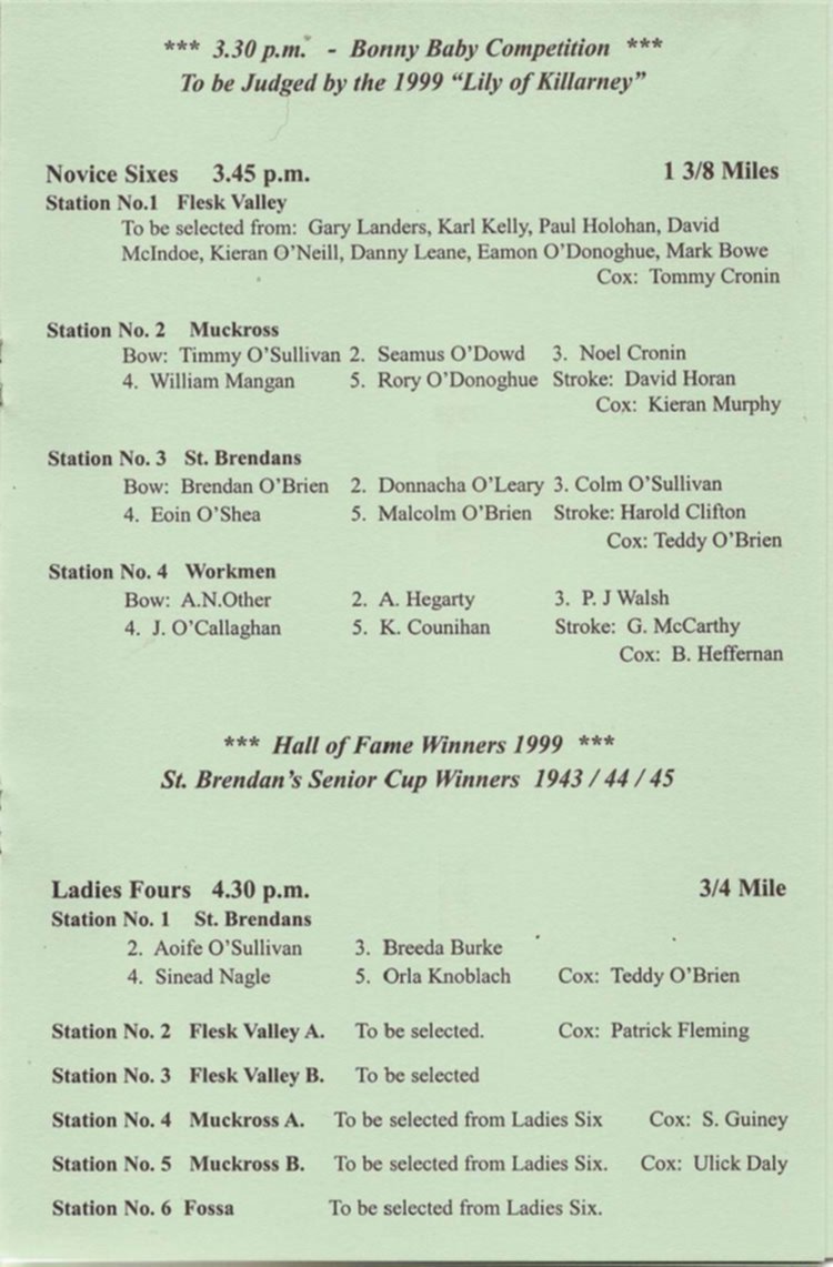 Programme 1999