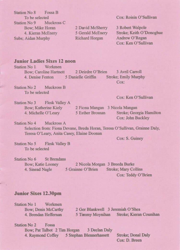 Programme 2001
