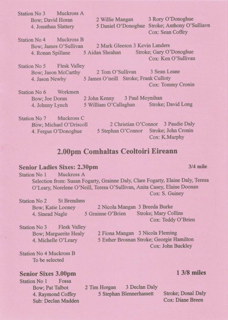 Programme 2001