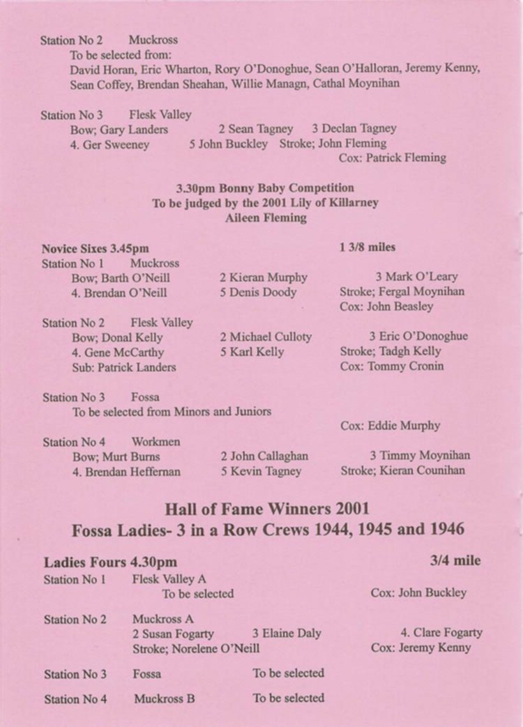 Programme 2001